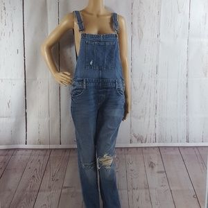 NWOT Distressed Arizona Overalls size Large